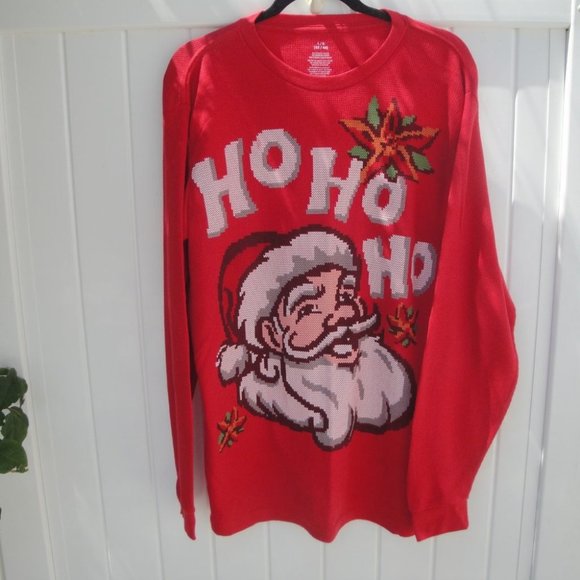 Other - Sold on another platform Ho Ho Ho Santa Claus Men's L/S Thermal Shirt Large